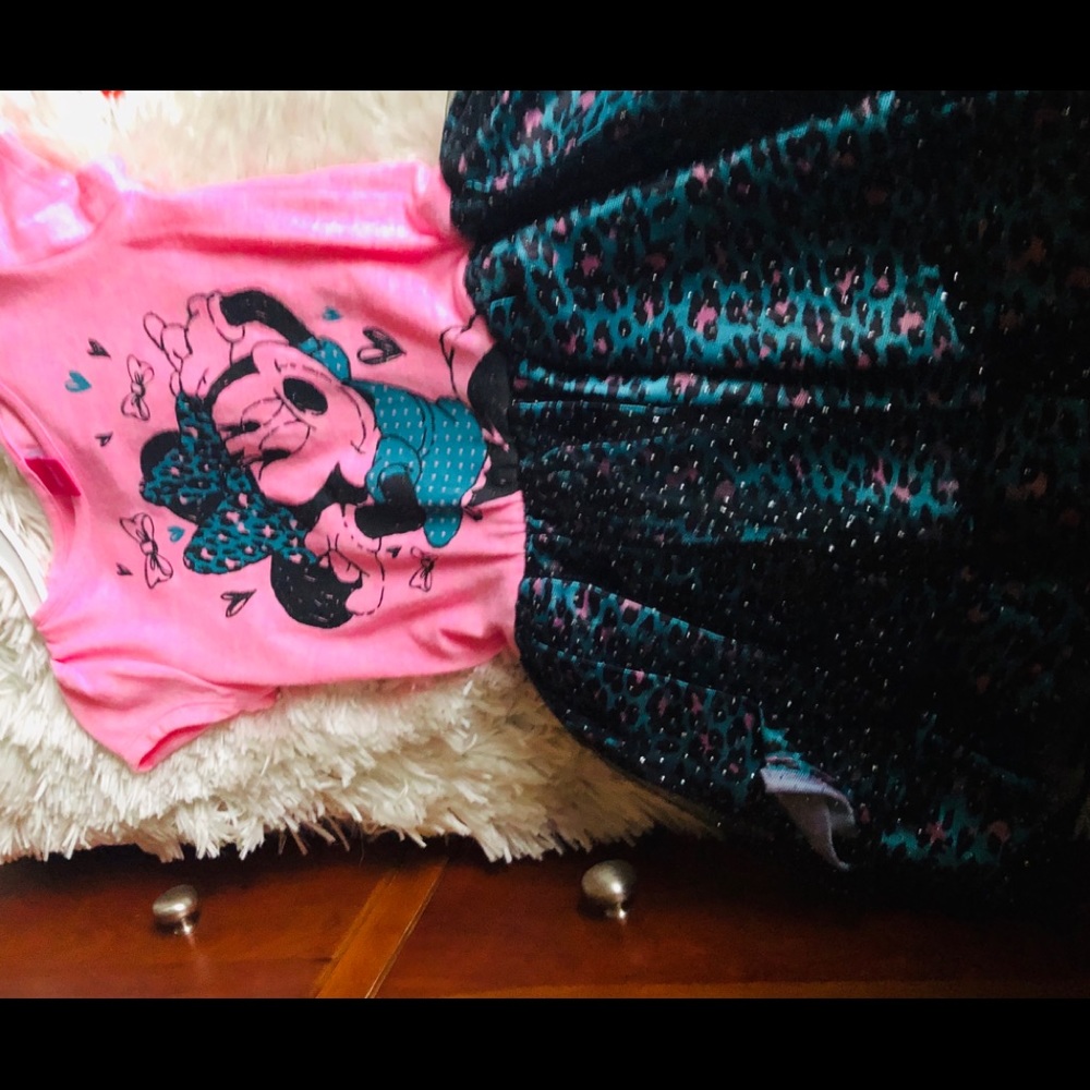 NWT/Kids Disney Minnie Mouse/dress with Sparkly - Picture 2 of 4